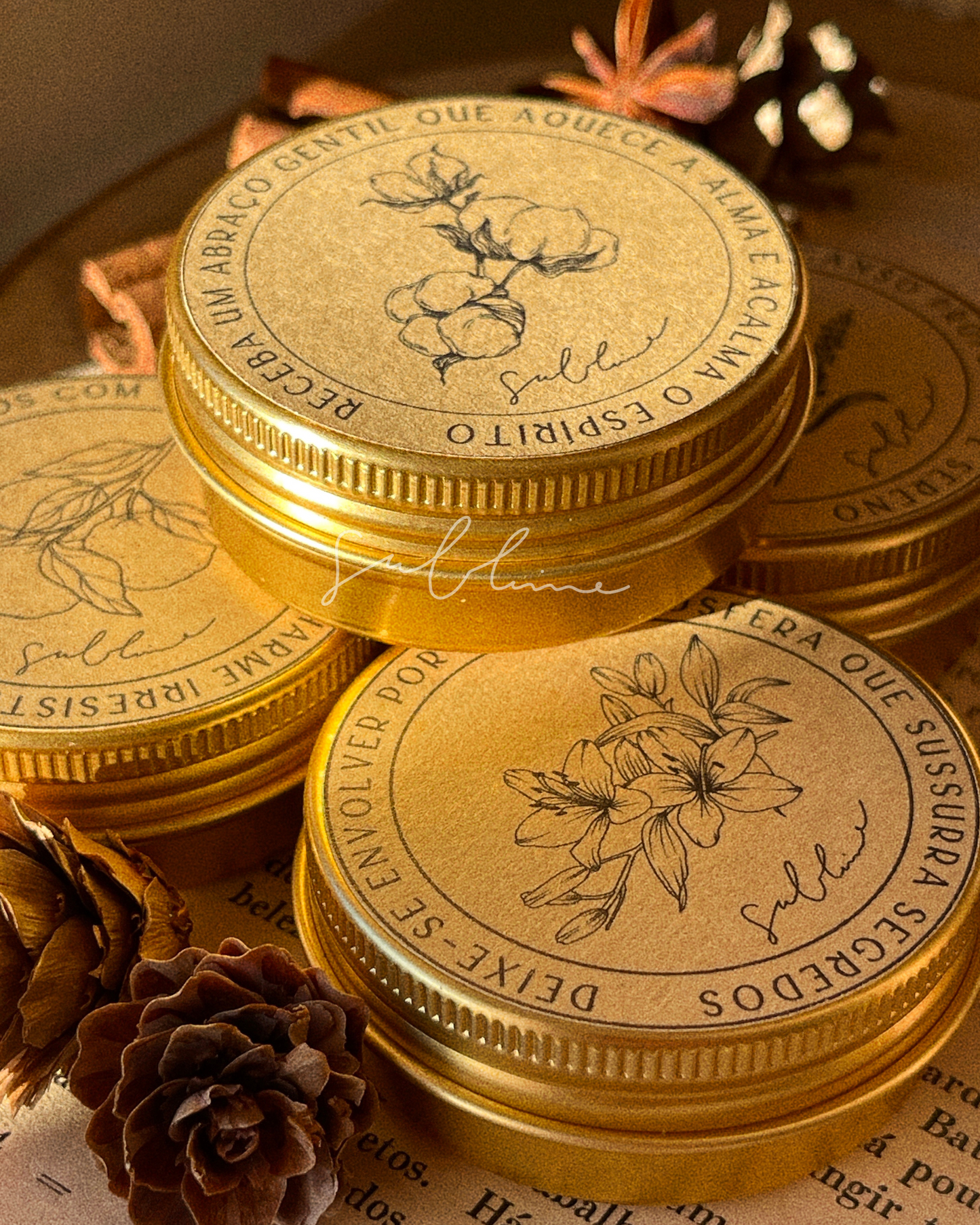 Coffret Discovery Set Best Sellers - 4 Fragrâncias de Velas Perfumadas Artesanais