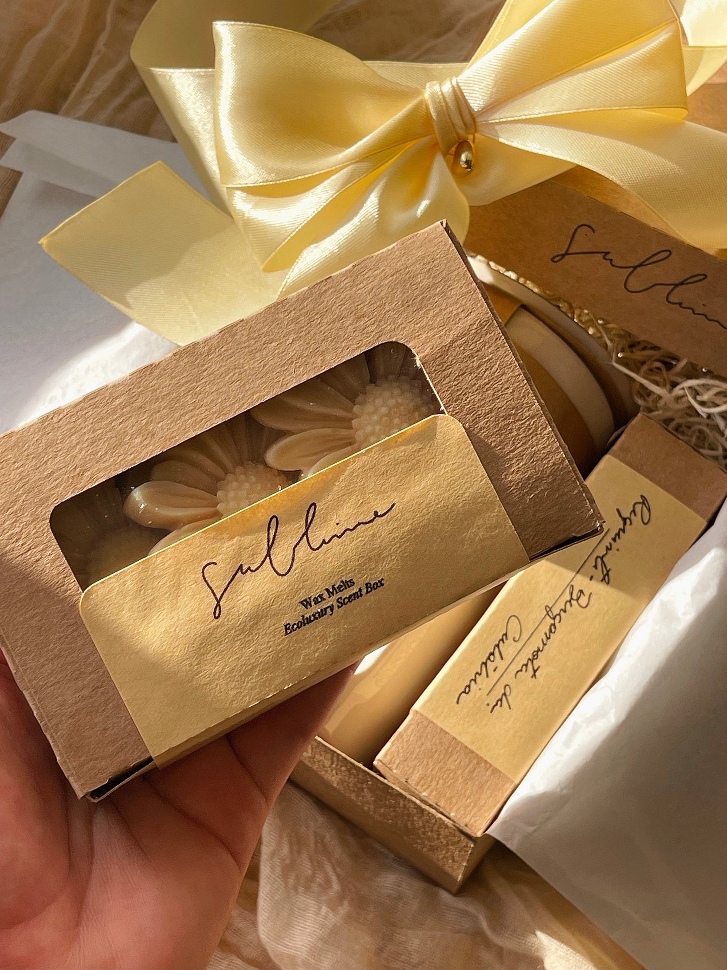 Coffret Personalizado de Wax Melts - Queimador, 2 Fragrâncias de Wax Melts e Tealights (Últimas Unidades)