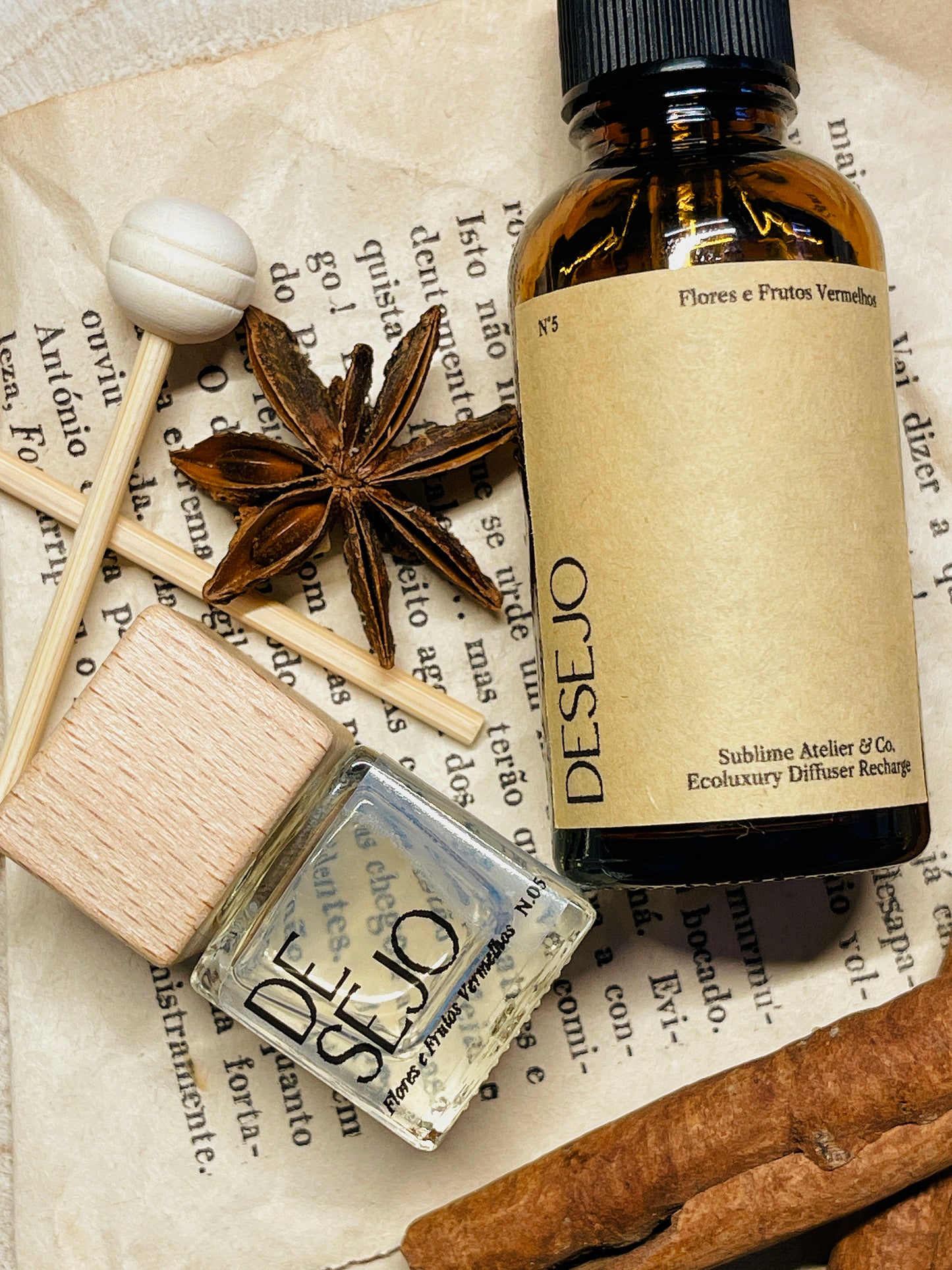 Difusor e Refil de Aromas para Carro | n°05 Desejo - Flores e Frutos Vermelhos