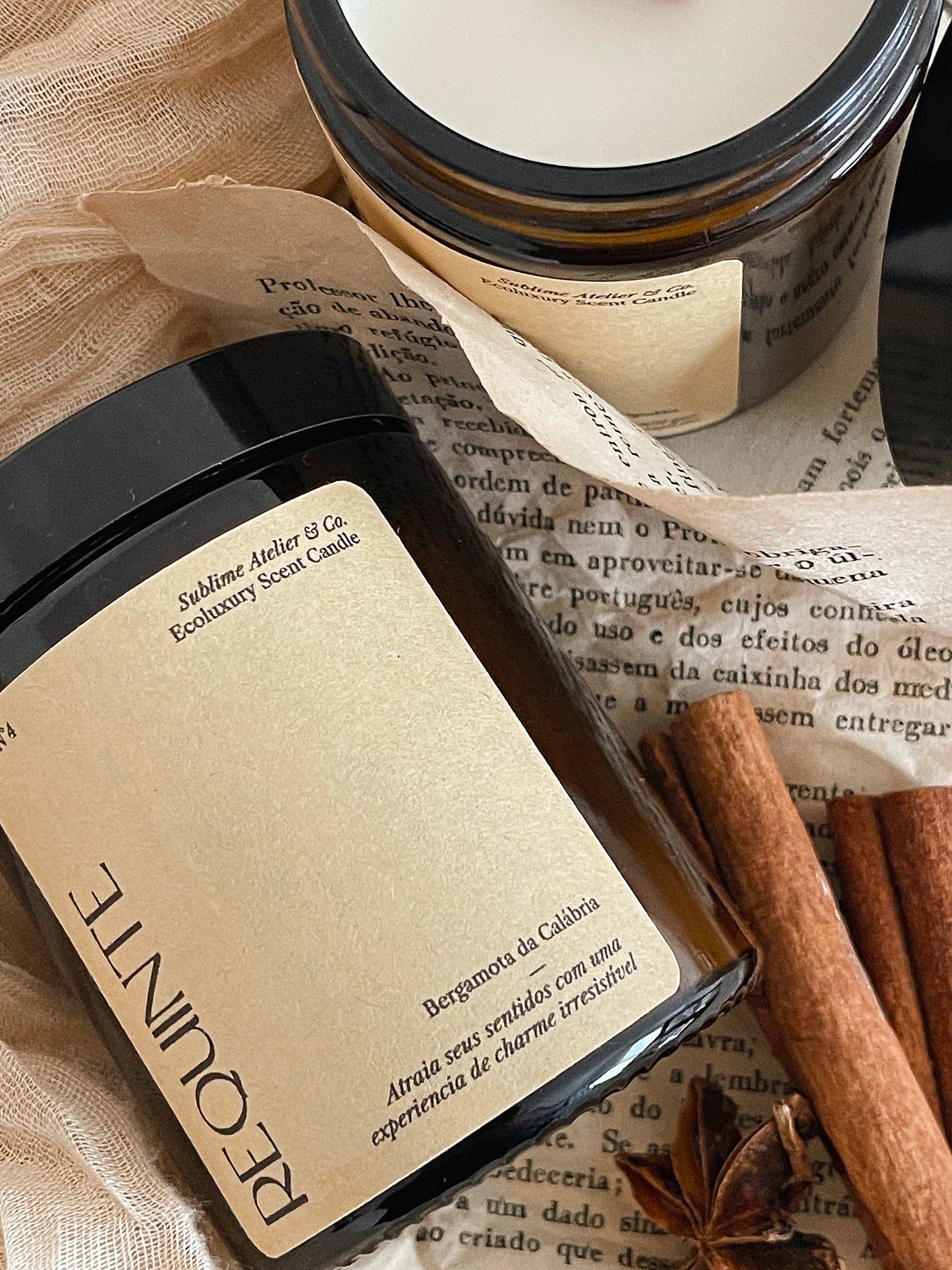 Vela Perfumada Artesanal 180g | n°04 Requinte - Bergamota da Calábria