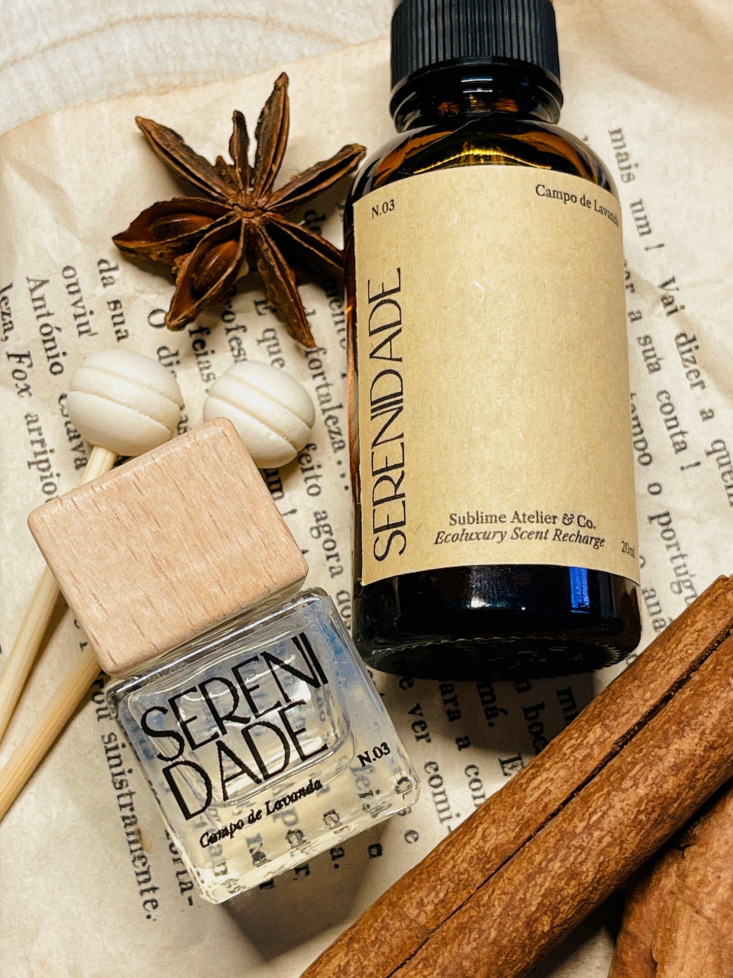Difusor e Refil de Aromas para Carro | n°03 Serenidade - Campo de Lavanda