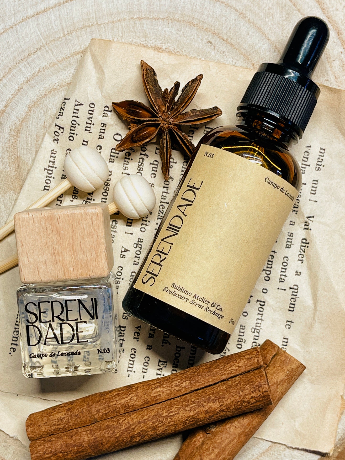 Difusor e Refil de Aromas para Carro | n°03 Serenidade - Campo de Lavanda