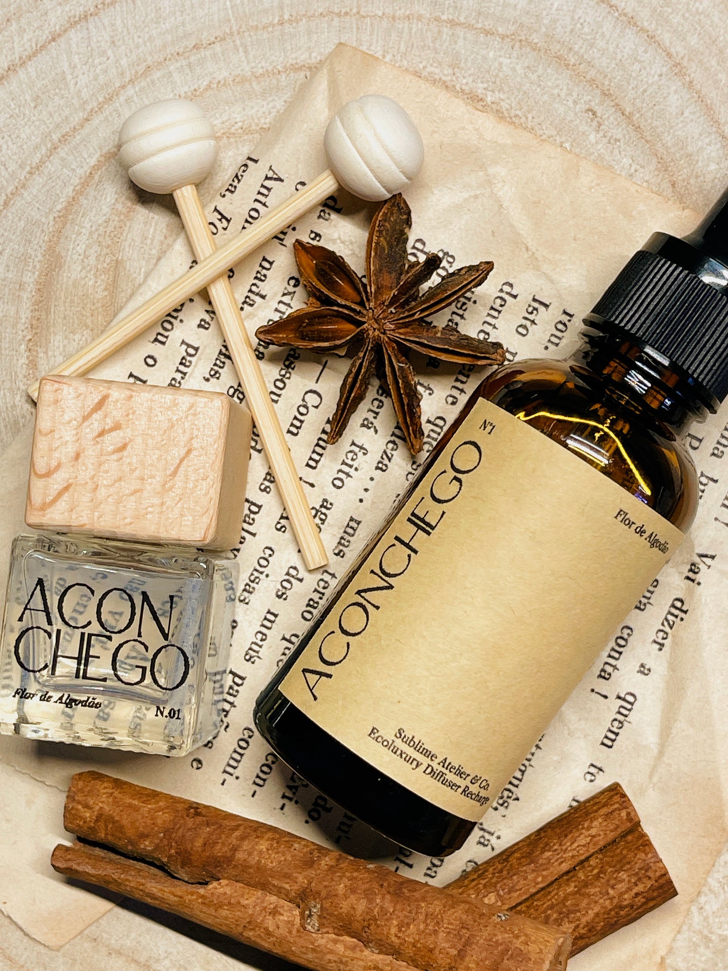 Difusor e Refil de Aromas para Carro | n°01 Aconchego - Flor de Algodão