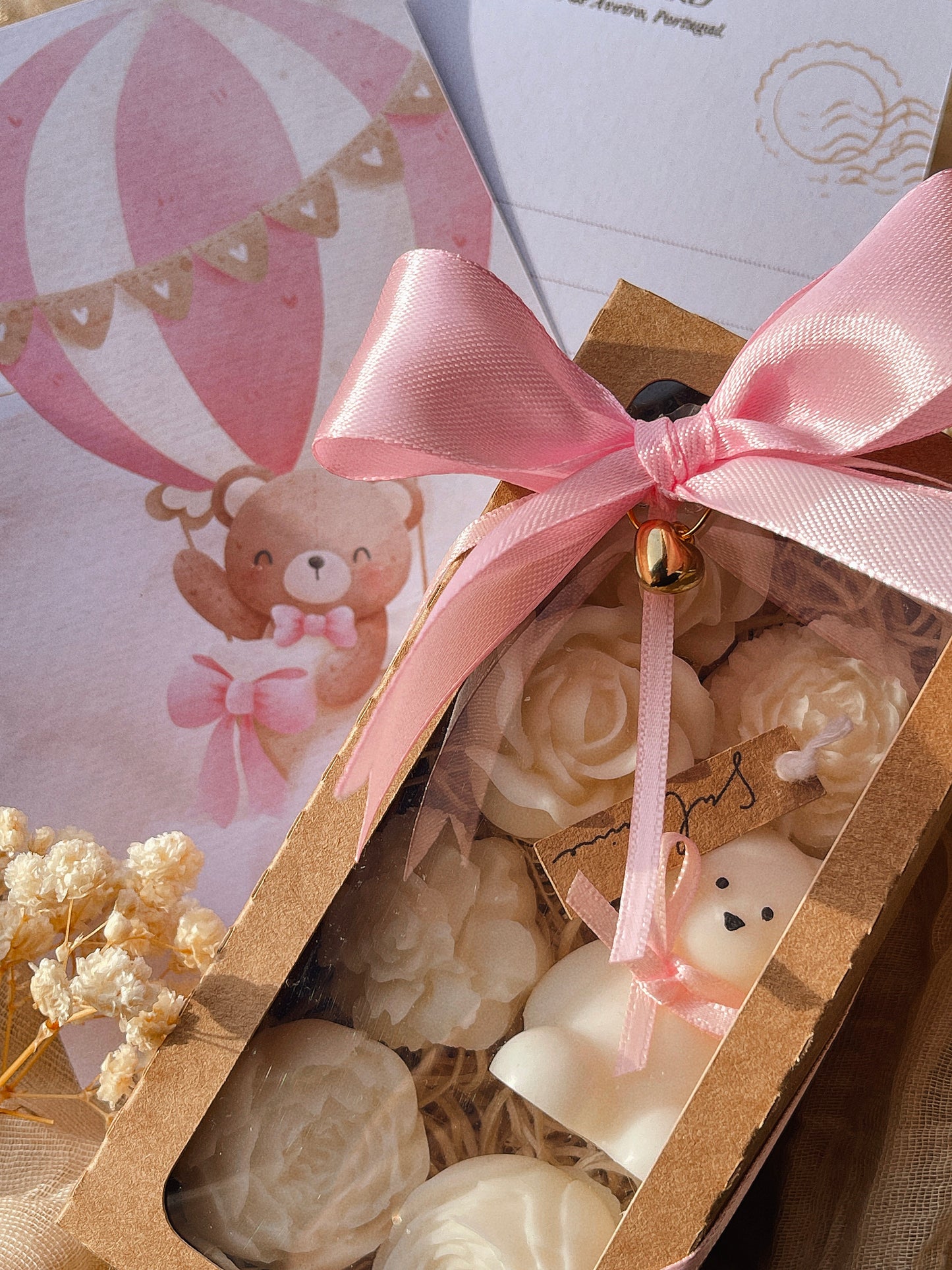 Coffret Perfumado Pequeno Urso | Vela Decorativa e Wax Melts n°02 Sublime - Lírio dos Balcãs