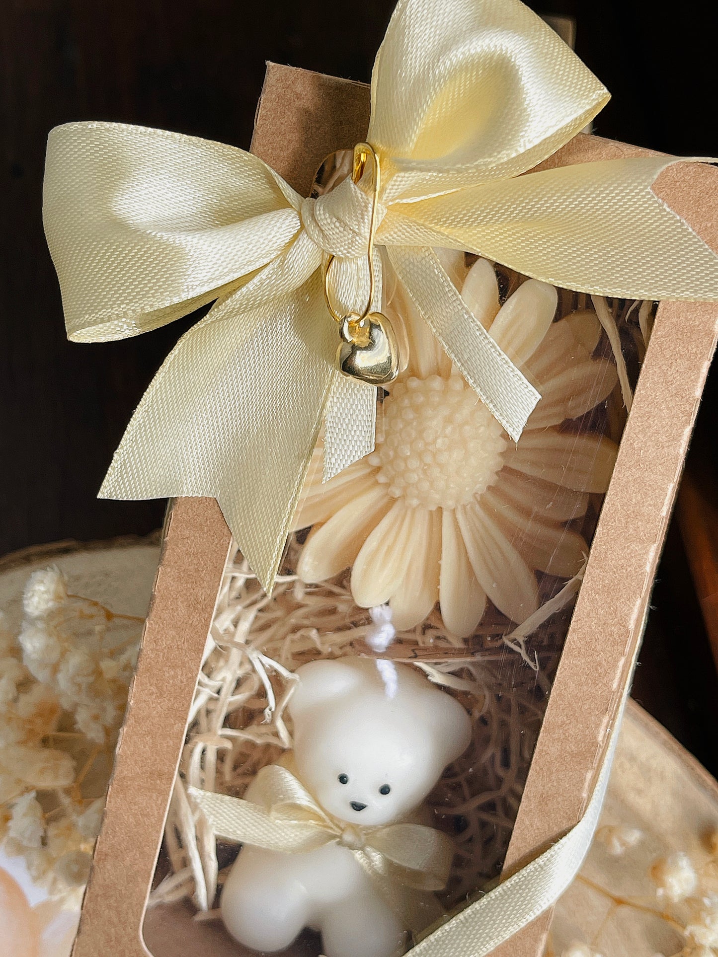 Coffret Perfumado Pequeno Urso | Vela Decorativa e Wax Melts n°03 Serenidade - Campo de Lavanda