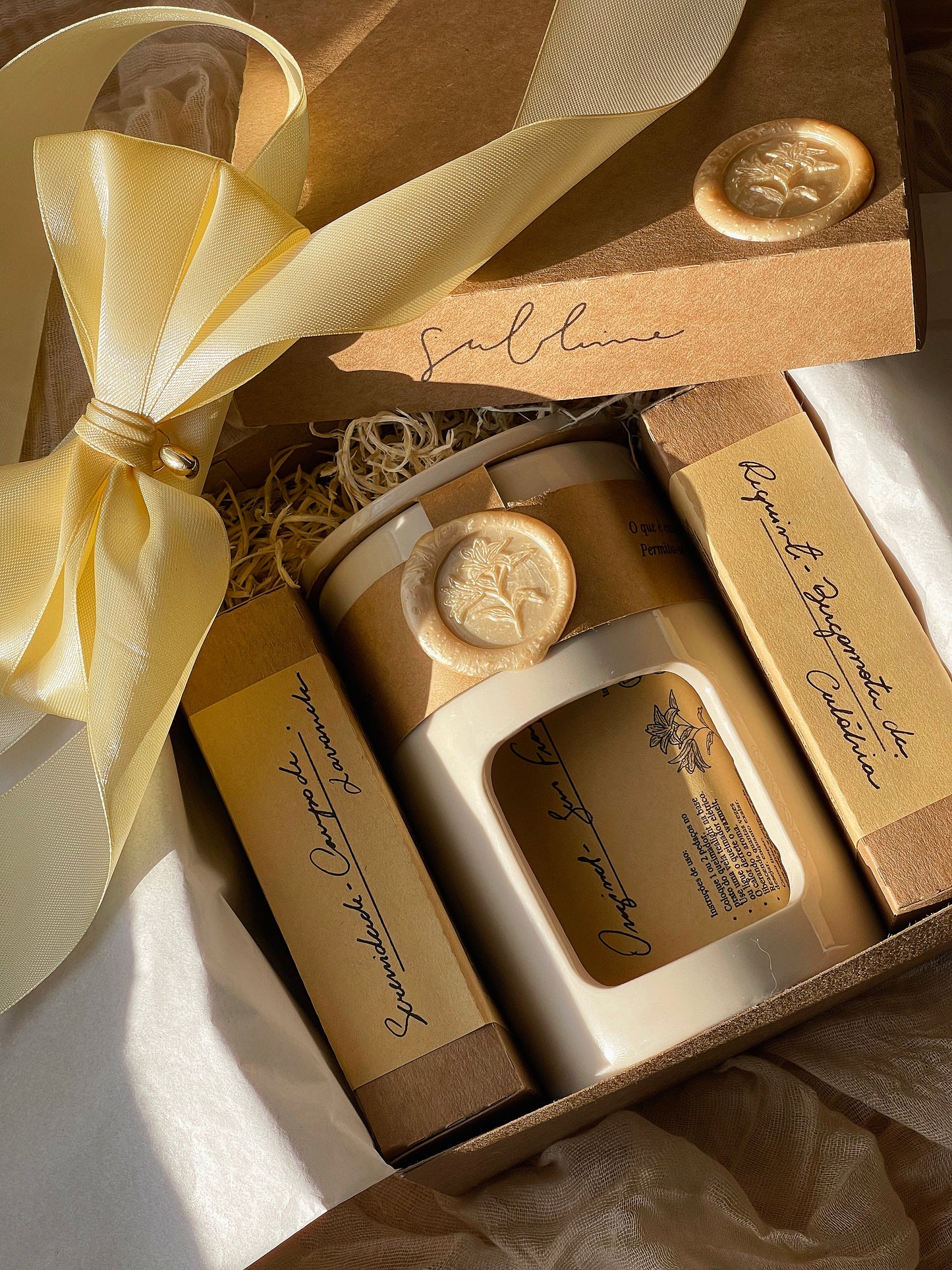Coffret Personalizado de Wax Melts - Queimador, 2 Fragrâncias de Wax Melts e Tealights (Últimas Unidades)