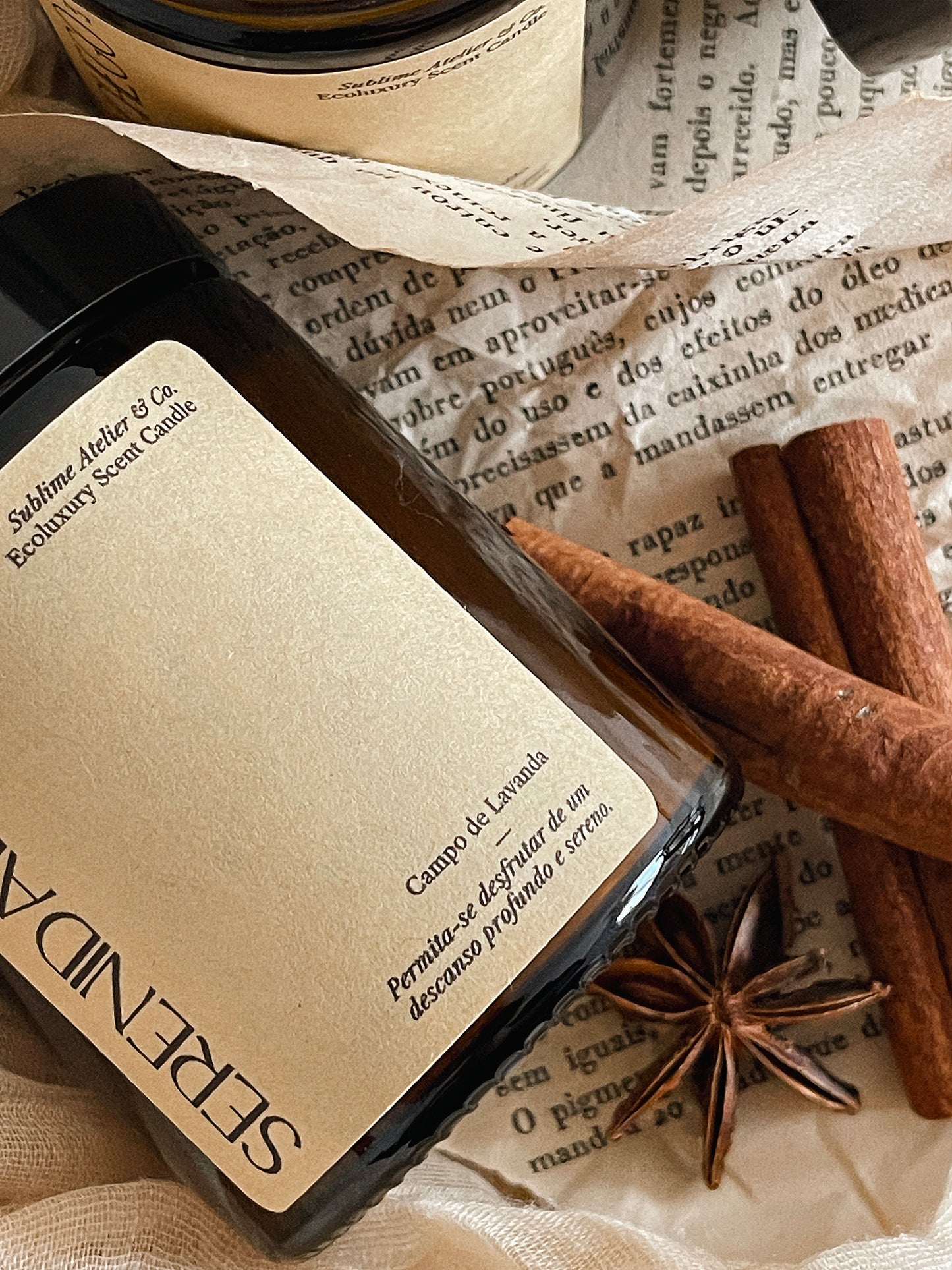 Vela Perfumada Artesanal 180g | n°03 Serenidade - Campo de Lavanda