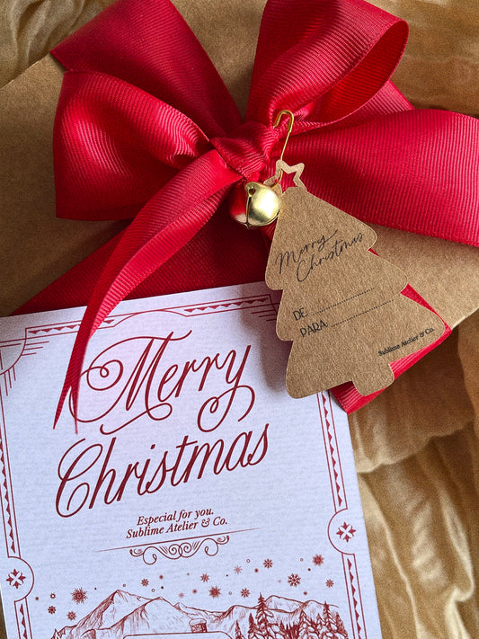 Coffret de Natal - Trio de Velas: Pinheiro, Gingerbread e Floco de Neve Delicado