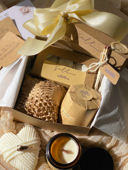 Coffret Best Sellers - Wax Melts, Vela Perfumada e Vela Decorativa Coração de Lã