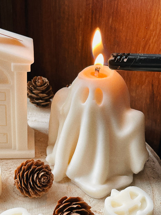 Vela Decorativa Halloween - Fantasma Boo