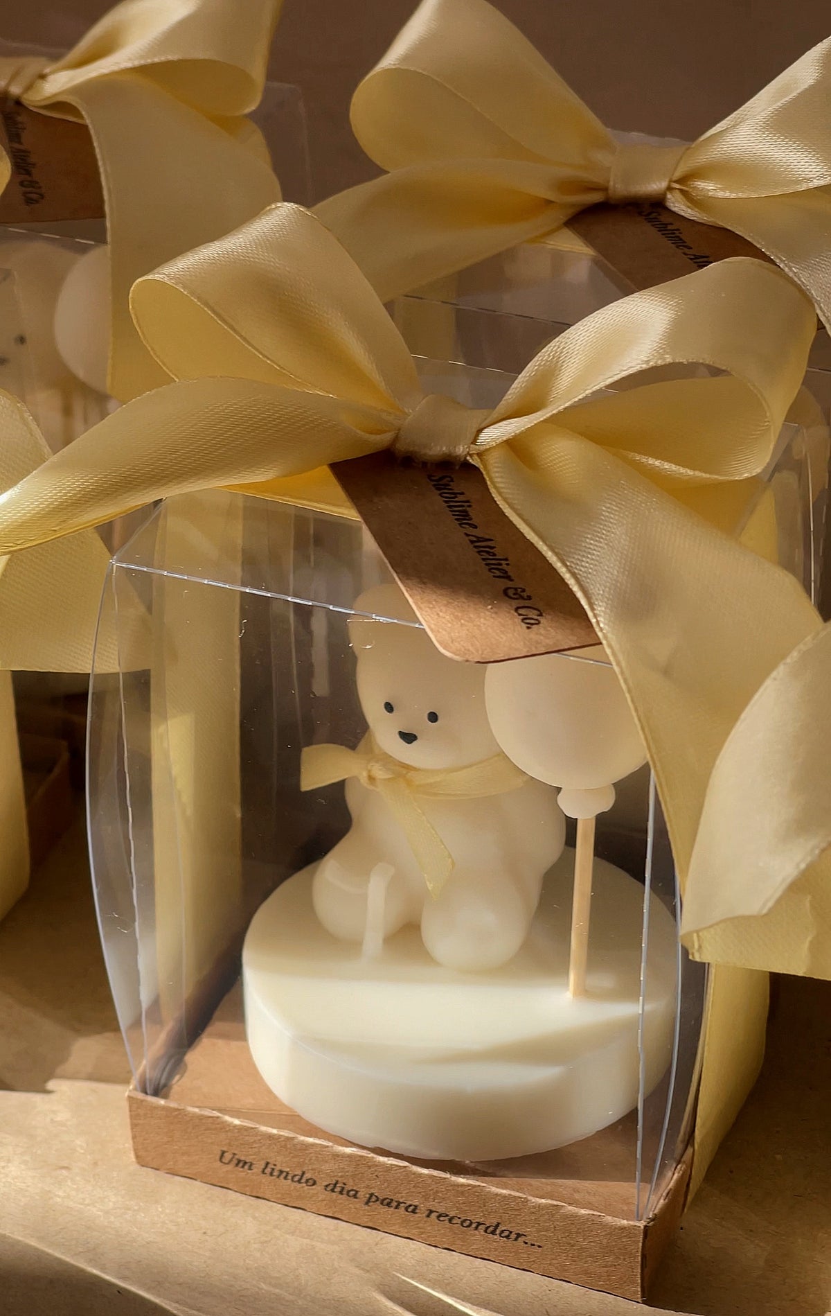 Velas Decorativas Pequeno Urso – Lembranças Personalizadas para Batizados e Aniversários