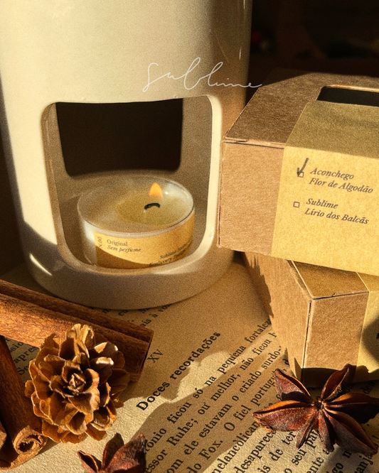 Conjunto de 6x Velas Tealights para Queimador de Wax Melts | n°00 Original - Sem Fragrância