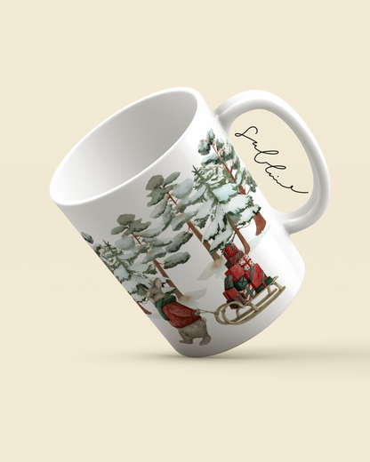 Caneca de Natal Personalizada - Floresta Encantada