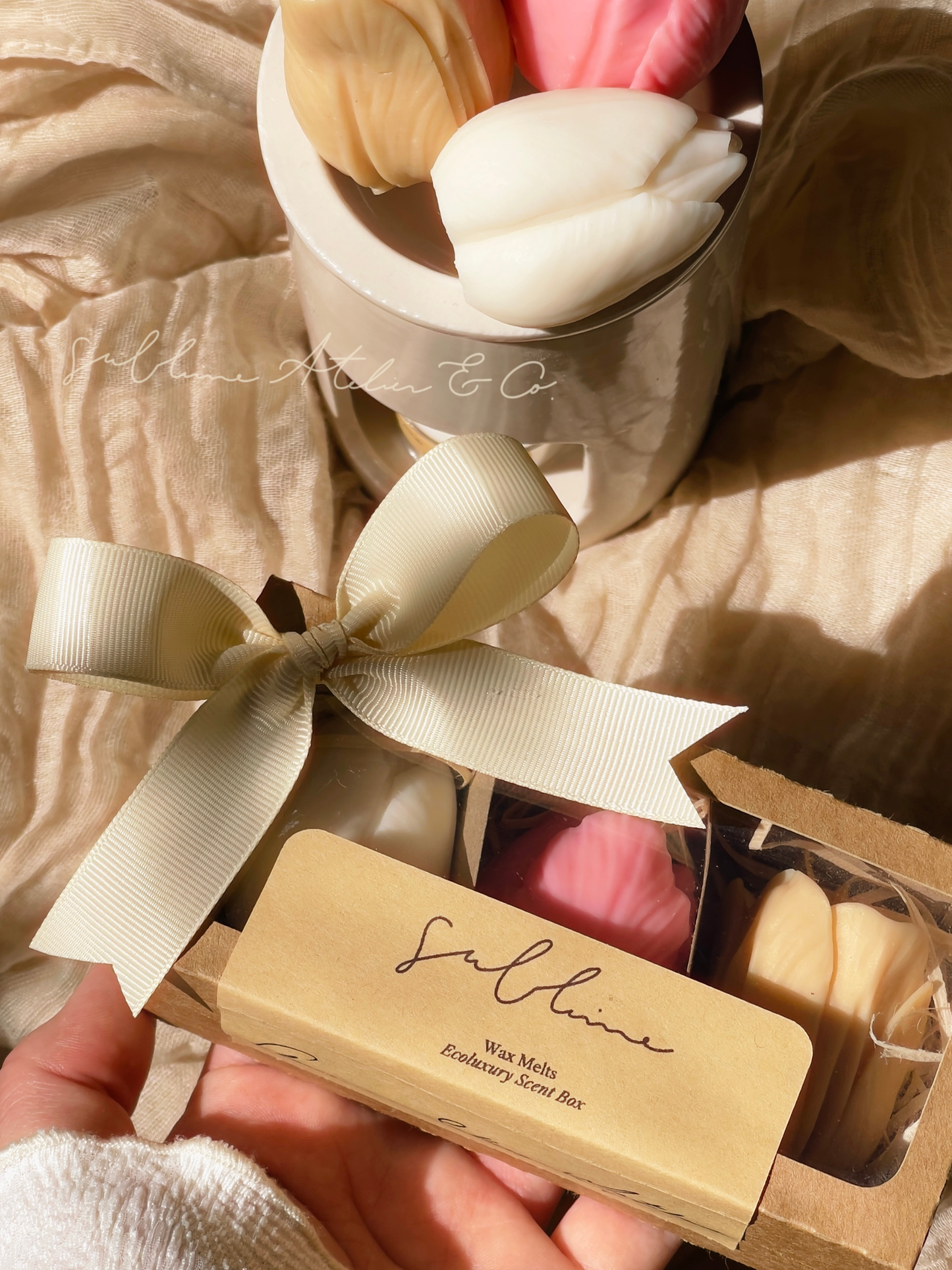 Coffret Florescer Wax Melts de Sakura, Matcha & Honey | Cera Ultra Perfumada para Derretimento