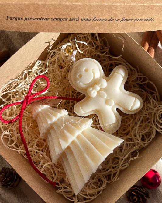 Coffret de Natal - Duo de Velas: Pinheiro e Gingerbread