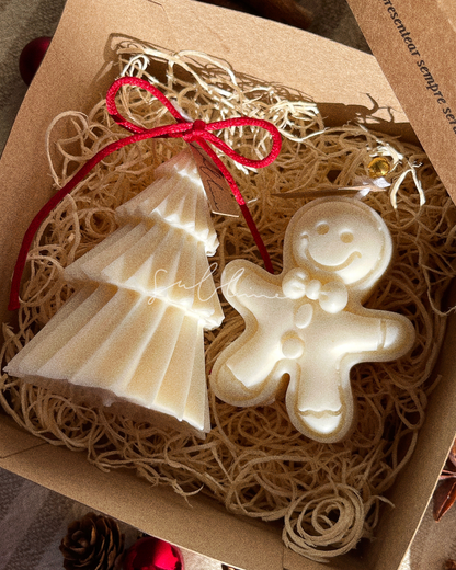 Coffret de Natal - Duo de Velas: Pinheiro e Gingerbread