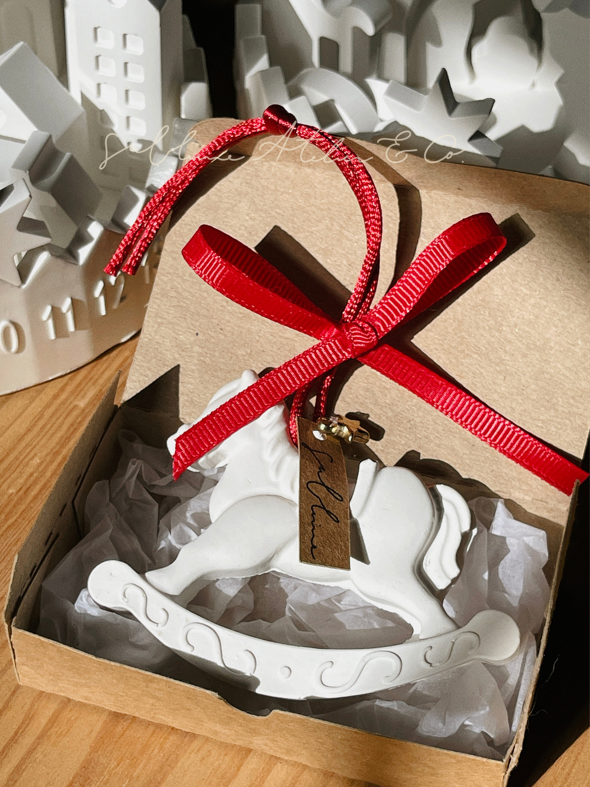 Mini Coffret Pendente Decorativo Carrossel de Natal