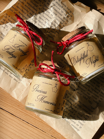 Coffret Trio Desejos de Natal - 3 Fragrâncias de Velas Aromáticas NOVA edição