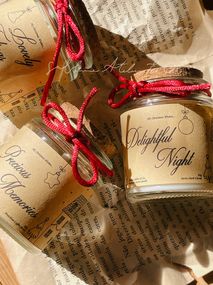 Coffret Trio Desejos de Natal - 3 Fragrâncias de Velas Aromáticas NOVA edição