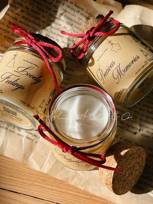 Coffret Trio Desejos de Natal - 3 Fragrâncias de Velas Aromáticas NOVA edição