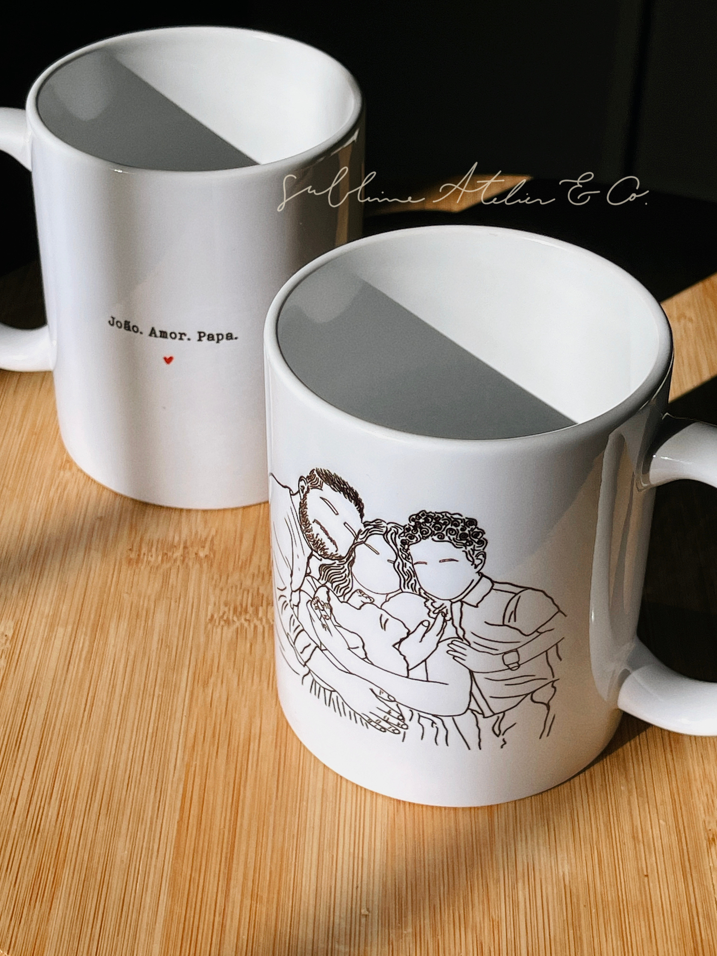 Caneca Clássica Personalizada com Ilustração e Mensagem