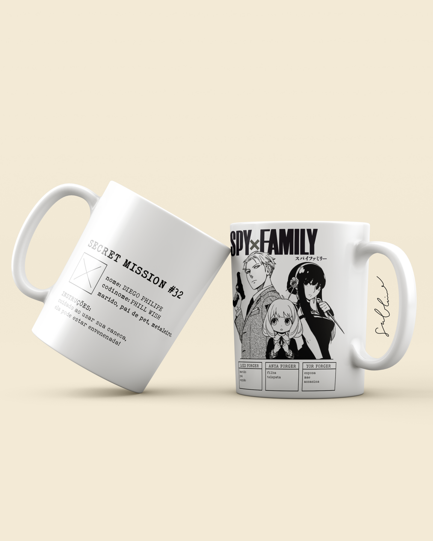 Caneca Colecionável Anime Spy X Family Personalizada - Família Forger