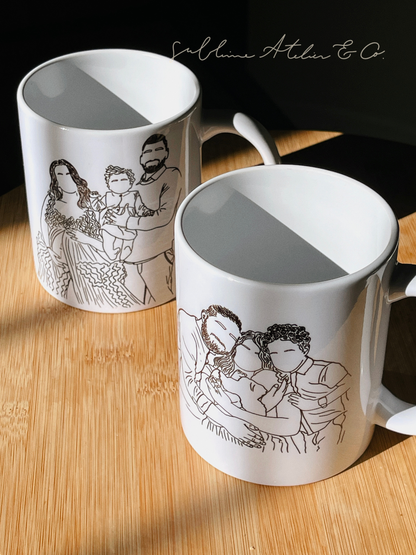 Caneca Clássica Personalizada com Ilustração e Mensagem
