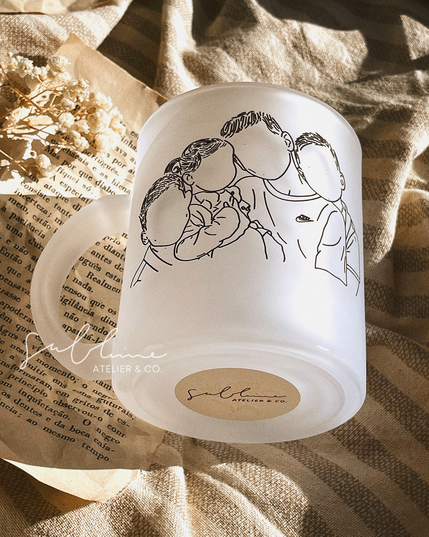 Coffret de Caneca Matte Personalizada: Dicionário Afetivo, Nome e Ilustração