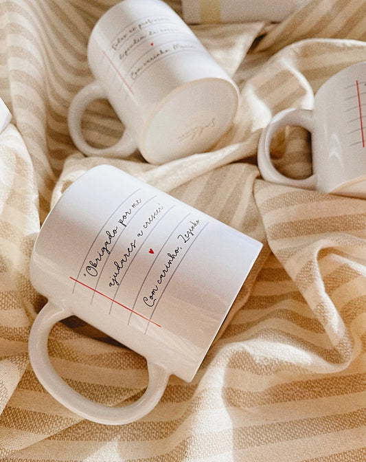 Caneca Clássica Personalizada Carta Manuscrita