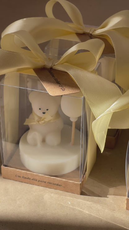 Velas Decorativas Pequeno Urso – Lembranças Personalizadas para Batizados e Aniversários